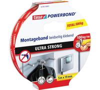 Ruban de montage tesa® Powerbond tesa 55792-00001-02 blanc (L x l) 5 m x 19 mm caoutchouc 1 pc(s)