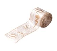 Ruban de Noël avec fil pour décoration de Noël, parfait pour créer des nœuds et mettre en valeur des décorations festives avec une forme durable (doré)