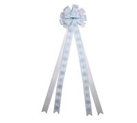 Ruban de Noël de 113 cm en forme de flocon de neige pour décorations de Noël - Grand nœud surjeteuse en lin