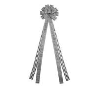 Ruban de Noël de 113 cm en forme de flocon de neige pour décorations de Noël - Gros nœuds - Ruban surjeteuse - Fil de lin