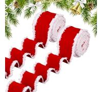 Ruban de Noël en jute - 2 pièces Fournitures d'artisanat d'hiver | Coffret cadeau d'arcs, crée une atmosphère festive Décoration pour décorer des couronnes, des couronnes, des arbres, des gâteaux, des