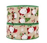 Ruban de Noël épais en toile de jute - Idéal pour les accessoires de décoration de gâteaux et idées de décoration pour emballage cadeau, nœuds - 10 m