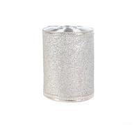 Ruban De Noël Pailleté 6.3cm X 6m Bordure Rigide Doré Pour Décorations | Fabriqué En Polyester pour durable Convient Aux Mariages Et Fêtes Bords Métalliques Flexibles Adaptés Au Façonnement