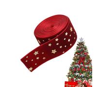 Ruban de Noël pour Artisanat | 198 centimètres pour Emballage et Loisirs Créatifs - Ruban En Velours Pour Broderie | Pour Couronnes Bouquets Cheveux Decoration Patisserie Fleurs Mariage