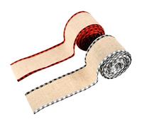 Ruban De Noël Pour Artisanat,2 Rouleaux d'Ornements Décoratifs à Bord Écossais,Ruban en Tissu de Noël de 6,3 cm | Pour Arbre, Couronne, Guirlande, Artisanat, Bouquet Et Décoration