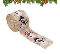 Ruban de Noël pour Arts Créatifs,Ruban de Noël Bonhomme de Neige | Guirlande en Jute 5 Mètres Décoratif pour Arbre Ballon Fête Anniversaire