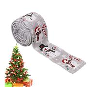 Ruban de Noël pour Arts Créatifs - Ruban en Tissu Bonhomme de Neige pour Noël,Guirlande en Jute 5 Mètres Décoratif pour Arbre Ballon Fête Anniversaire