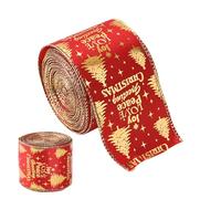 Ruban de Noël pour Emballage, Ruban de Noël pour Fête de Fin d'Année, Créations Décorations Pour Cadeaux Bijoux Accessoires Cheveux