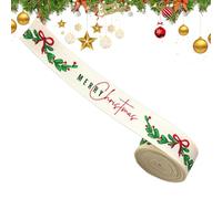 Ruban de Noël pour travaux manuels - Ruban de Noël réutilisable - 2 m - 2,2 m - Ruban de Noël réutilisable - Wired Christmâs Crafts Wrapping Ribbons for Door Wall Party Room Yard Paper Ornament Wreath