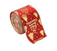 Ruban de Noël - Ruban de Noël en organza - Fil de velours rose - Ruban festif portable de 2,2 m de long pour sapin de Noël, couronne, emballage cadeau, décoration d'intérieur