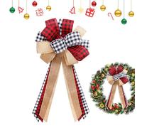 Ruban de noeud de Noël Décoration traditionnelle réutilisable classique | Nœuds de Noël pour la décoration pour les fêtes, les arbres, l'artisanat intérieur, les vacances, les couronnes en plein air