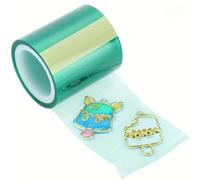 Ruban de PET à rouleau unique avec film translucide vert | Rouleau PET vert avec placement artisanal lisse pour bijoux en résine, remplissage de lunette ouverte