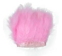 Ruban de plumes de dinde décoratives multicolores pour couture, robe, haut, jupe, vêtements de fête, 1,8 m x 1,8 m