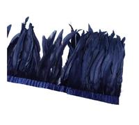 Ruban de Plumes Garniture de plumes queue coq, frange 2M, bricolage | Ruban artisanal for vêtements, accessoires de carnaval, décoration(Color 12,35-40cm)
