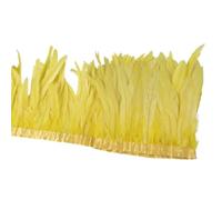 Ruban de Plumes Garniture de plumes queue coq, frange 2M, bricolage | Ruban artisanal for vêtements, accessoires de carnaval, décoration(Color 16,35-40cm)