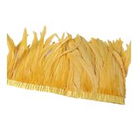 Ruban de Plumes Garniture de plumes queue coq, frange 2M, bricolage | Ruban artisanal for vêtements, accessoires de carnaval, décoration(Color 24,30-35cm)
