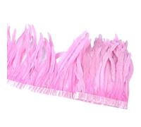 Ruban de Plumes Garniture de plumes queue coq, frange 2M, bricolage | Ruban artisanal for vêtements, accessoires de carnaval, décoration(Color 3,25-30cm)