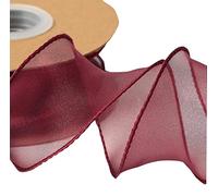 Ruban De Polyester 1''x 49 Verges, Rubans Parfaits pour L’Artisanat, Emballage Cadeau, Fête D’Anniversaire, Décoration De Mariage, Arcs, Fabrication D’arcs, Wine Red, Best Wishes for You