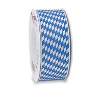 Ruban de présentation., Blanc/bleu, 40mm - 20m