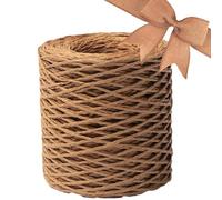 Ruban de raphia, lanière de raphia,Ruban de papier d'emballage cadeau pour l'artisanat - en papier texturé en fil tricoté mat pour chapeau, décoration de bricolage, jouet, sac de plage