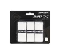 Ruban de Raquette Dunlop, Unisexe, Taille Unique, Super-Tac OGRIP Blanc (Pack 3)