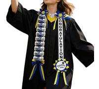 Ruban de remise des diplômes 2026 2026 avec boîte de présentation - Set | Lei pour l'obtention du diplôme pour Félicitations Hommes Femmes Étudiants Fête Photomaton