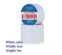 Ruban De Réparation Étanche Tarlii,Fibre De Bain Super,Bandes De Fixation Adhésives Auto-Fixantes,Performance De Réparation De Joint D'arrêt De Fuite,5m-10m - Type White 5cmx5m