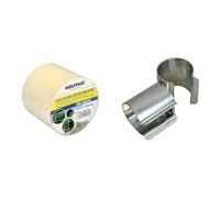 Ruban de réparation pour serre 10 cm x 33 m Ruban adhésif pour réparation haute résistance & TECPLAST Lot de 20 clips pour bâche serre 25mm x 30mm 30CP - Haute Qualité - Clips de fixation métal