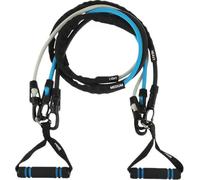 Ruban de résistance 3 en 1 - - En latex 120 cm avec des clips de réglage facile pour ajouter ou retirer des rubans pour les niveaux de résistance souhaités, poignées en mousse, Idéal pour les curls de