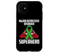 Ruban de santé mentale de Super-héros pour Troubles dépressifs majeurs Coque pour iPhone 11