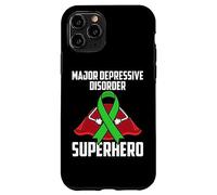 Ruban de santé mentale de Super-héros pour Troubles dépressifs majeurs Coque pour iPhone 11 Pro