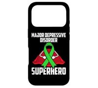 Ruban de santé mentale de Super-héros pour Troubles dépressifs majeurs Coque pour iPhone 17 Pro