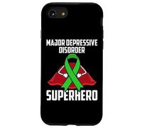 Ruban de santé mentale de Super-héros pour Troubles dépressifs majeurs Coque pour iPhone SE (2020) / 7/8