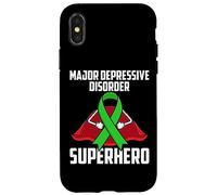 Ruban de santé mentale de Super-héros pour Troubles dépressifs majeurs Coque pour iPhone X/XS