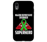Ruban de santé mentale de Super-héros pour Troubles dépressifs majeurs Coque pour iPhone XR