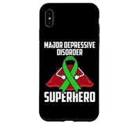 Ruban de santé mentale de Super-héros pour Troubles dépressifs majeurs Coque pour iPhone XS Max
