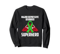 Ruban de santé mentale de Super-héros pour Troubles dépressifs majeurs Sweatshirt