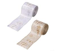 Ruban de sapin de Noël avec bord métallique, pour les nœuds de vacances et les projets décoratifs en tissu (couleur mélangée)