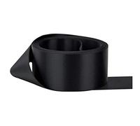 Ruban de satin 38 mm de large - 5 m de long - Noir - Parfait pour cadeaux, couture, décoration, événements, robes, mariages, Noël, travaux manuels, nœuds de voiture, bricolage, bouquets, gâteaux, etc