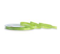 Ruban de satin à pois - 6 mm x 25 m - Couleur au choix : 6/12/25/38 mm - Couleurs résistantes et lavable - Ruban pour mariage - Ruban cadeau pour emballage, décoration, loisirs créatifs - Vert clair