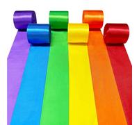 Ruban de satin arc-en-ciel de 60 m de large, 50 mm de large, multicolore, grande guirlande à suspendre, pour emballage cadeau, bricolage, couture, nœud, anniversaire, fête, décoration de fond