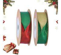 Ruban de satin bicolore de 1,5 cm x 4,6 m
