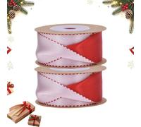 Ruban de satin bicolore de 2,5 cm x 4,6 m