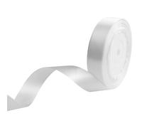 Ruban de satin blanc 20 mm x 22 m - Pour décoration de cadeau - Pour ballons, mariage, baptême et anniversaire, Saint-Valentin, emballage de cadeaux