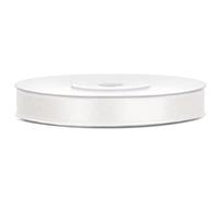 Ruban de satin blanc crème 6 mm 25 m Ruban décoratif en satin Blanc crème