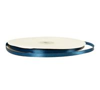 Ruban de satin bleu marine de 6 mm d'épaisseur - 91 m - Tissu bleu foncé pour emballage cadeau, sacs cadeaux, cupcakes, mariage, ballons, décoration de Noël, travaux manuels