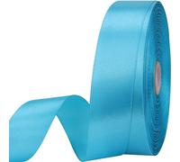 Ruban de satin bleu paon de 2,5 cm x 45,2 m pour emballage cadeau, mariage, artisanat, Noël, Pâques, floral, cheveux, décorations d'invitation et plus encore