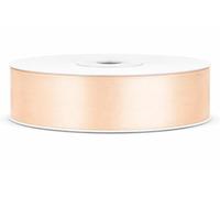 Ruban de satin crème 25 mm x 25 m - Ruban beige | Ruban cadeau et ruban décoratif crème pour mariage bohème, emballage cadeau, fleuriste et décoration naturelle - Indéchirable
