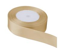 Ruban de satin crème double face en polyester 15 mm x 91,4 m - Ruban épais pour emballage cadeau, bouquets de Saint-Valentin, projet de couture, ballon de fête, nœuds pour les cheveux, décoration de