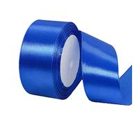 Ruban de satin de 25Yard 4 CM de large pour l’emballage de cadeaux d’artisanat de mariage Décoration de Noël, Multi couleurs, bleu royal
